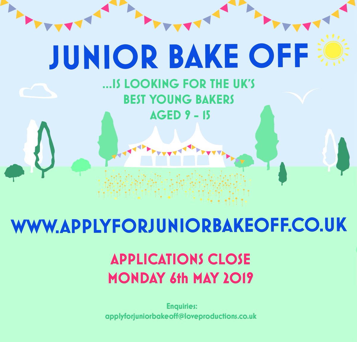 Junior Bake off is back! If you have a passion for baking and are aged 9-15, why not enter this years competition?