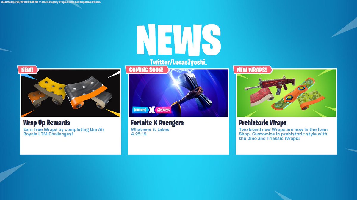 lucas7yoshi fortnite leaks news on twitter battle royale news feed update automatically posted - fishstick fortnite stormbreaker