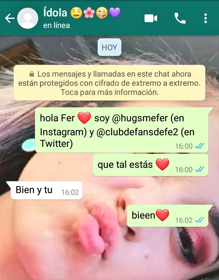 ClubDeFansDeFe2's tweet photo. La mejor conversación. Corta pero intensa 😂💜🤤 LA AMOOO (no paso el num) @IamFerV_ly https://t.co/zGbTKSloWh