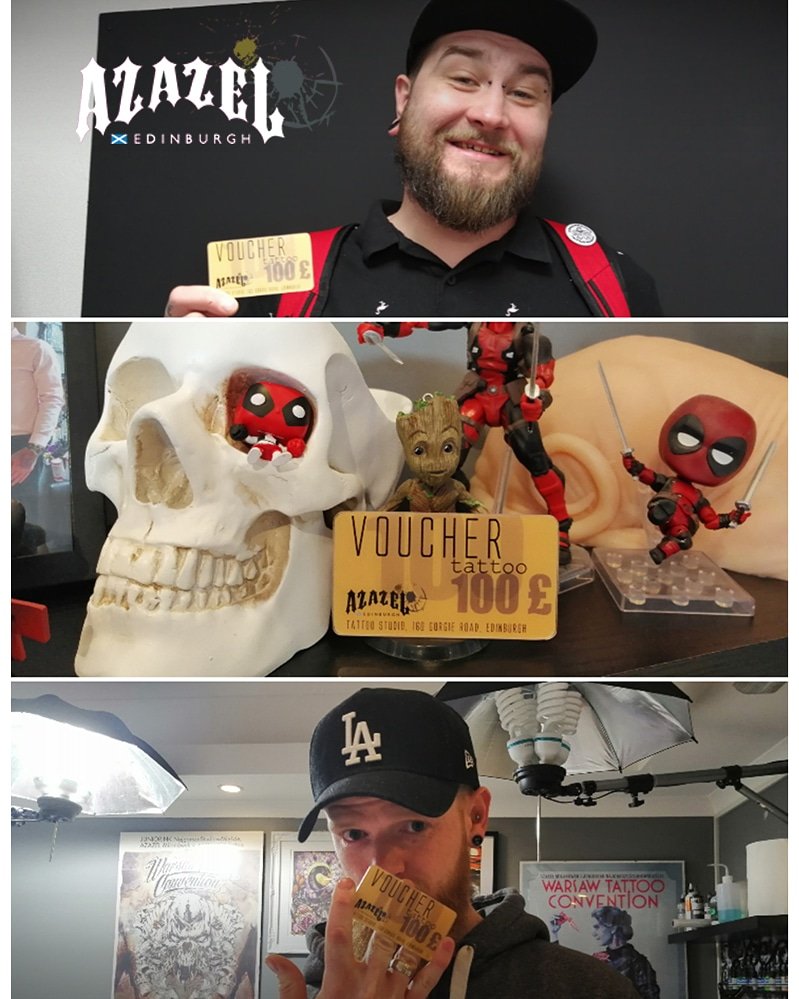 AzazelEdinburgh's tweet photo. We have a great promo for you guys! Check our Facebook page for more details!! #Edinburgh #tattoos #win https://t.co/p7rZhSdLzV