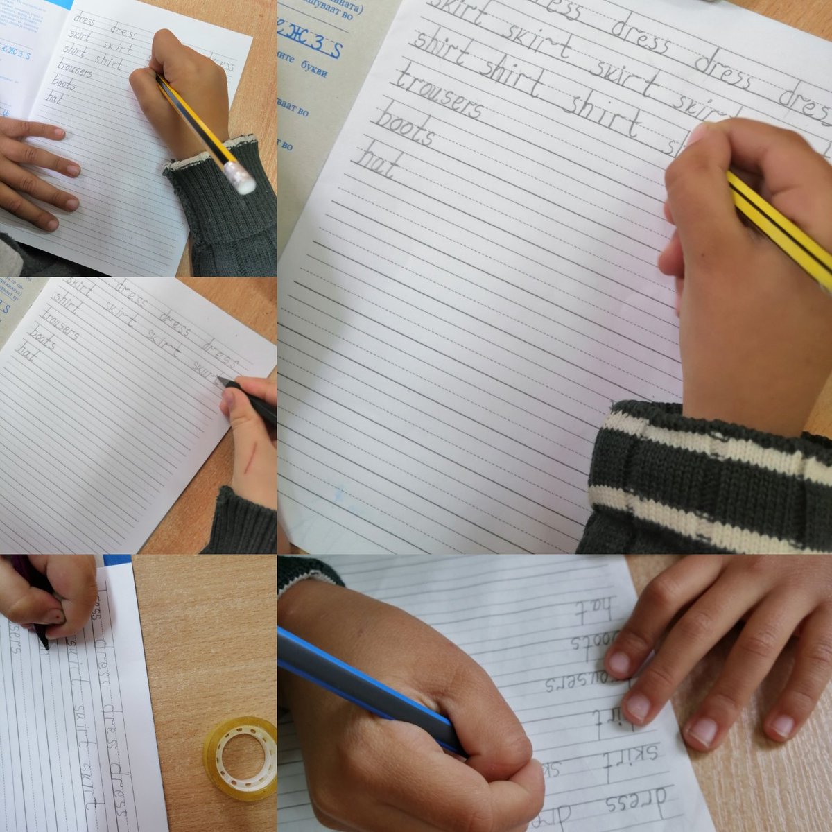 My students' first words written in English #EnglishLanguageDay #EnglishLanguageDay #EnglishLanguageDay