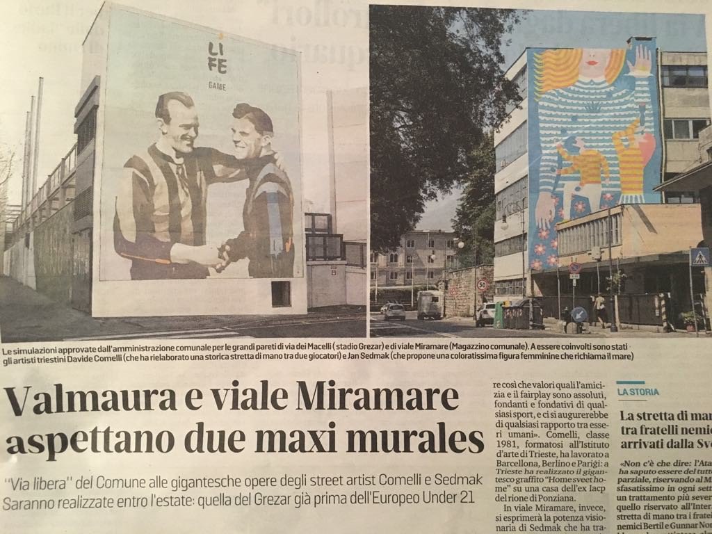 Giorgio_RossiTs's tweet photo. Bellissimo articolo dedicato a #Chromopolis su Il Piccolo di oggi. Grazie a Fabio Dorigo. #trieste #comuneditrieste #grezar #miramare #StreetArt https://t.co/l6WBvtYzeJ