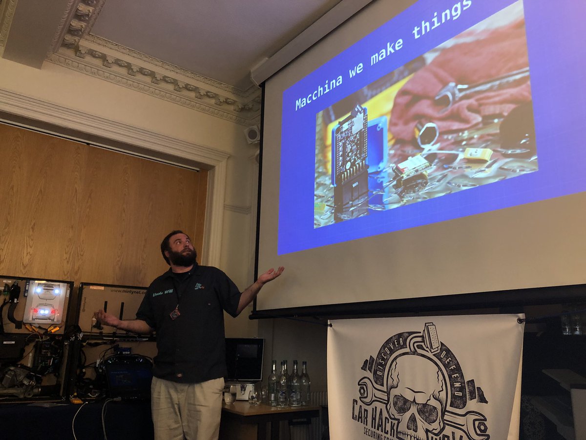 _GarethP's tweet image. Next up, @WillCaruana is talking the basics of CAN! There’s no seats left but it’s worth standing for! #carhackvillageuk #BSidesEdin @BSidesScot