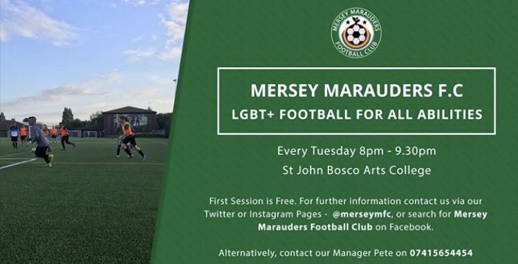 merseymfc's tweet photo. Great news! Training returns tonight for an extended session- AND we have an amazing offer.
If you come tonight and join us you get the next 8 weeks FREE! 
Perfect time to join before our summer tournament! Sponsored by @RiversideUK and @TheLisbon

#LGBTQ #gay #Liverpool https://t.co/S4dD8NbuTj