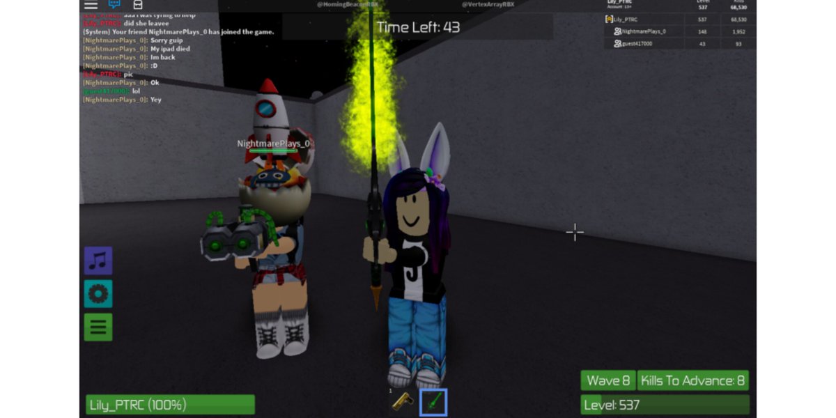 Lily On Twitter Love Using My Toy Code Sword In Zombie Rush Tysm Nightmareplays And Guest417000 For Teaming With Me To Get The Egg Here S Vip Server If Anyone Needs It - codes for zombie rush in roblox