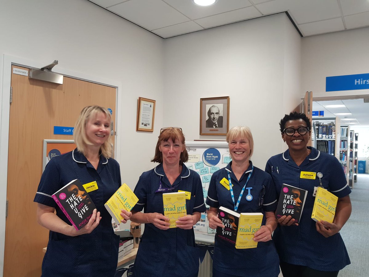esthLISeducat's tweet photo. Thanks @stenhouse_lib for swapping some of your @WorldBookNight books with us. How are your celebrations going today? Lots of nurses and matrons have been enjoying sharing the joy of reading by receiving a book and adding to our #graffitiboard. @epsom_sthelier @pippaking3 https://t.co/trLz9xrSrZ