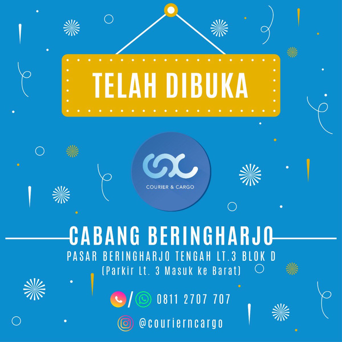 cvhokiproject's tweet photo. Bismillah, mulai hari ini CNC buka Cabang di :
🏢Pasar Beringharjo Tengah Lt.3 Blok D (Lap Parkir Lt.3 kebarat) 
📲08112707707 
⏰Open Senin-Sabtu pk 08.30-17.00 https://t.co/vi0kNzeQ8w