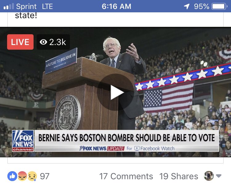 whofartlekd's tweet photo. @BernieSanders thinks the Boston bomber should be able to vote. If you feel the same way or even like Bernie just unfollow me now. #bostonstrong @BAA #marathonersrule #fuckterrorist https://t.co/TyhGBpUiOg