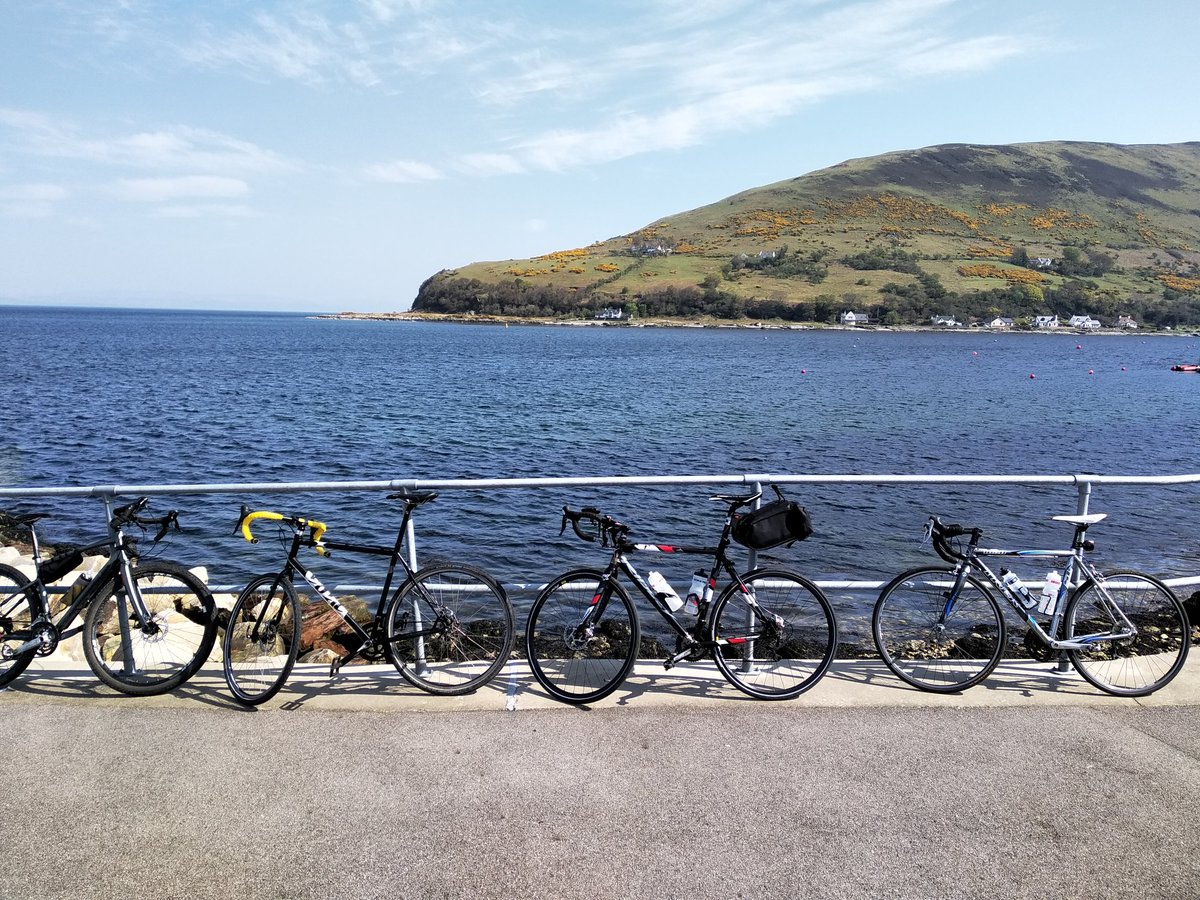 Jimmymod456's tweet photo. Epic ride this #BankHolidayMonday on the bikes doing the #fiveferries with @grantodon incredible scenery and weather, not to mention the 70-odd miles 😎 The views at Tighnabruaich in @ArgyllandIsles on @secret_coast  were spectacular #springsaddle19 @VisitScotland https://t.co/ujJaVeUMkN