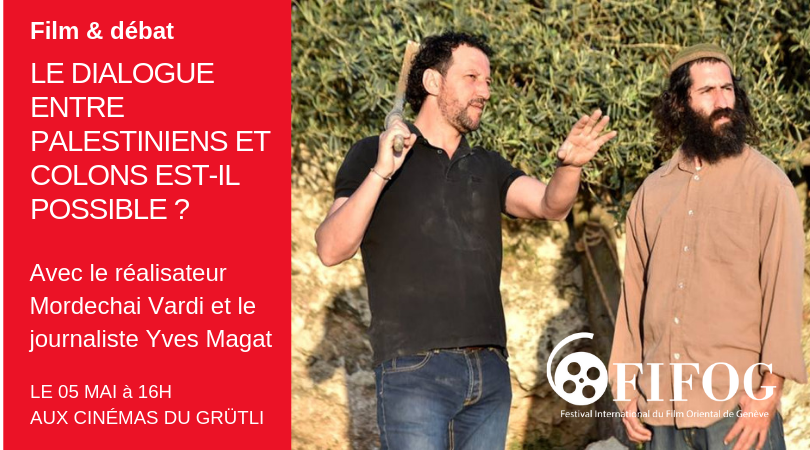 fifog_geneve's tweet photo. #FIFOG2019 : Le dialogue est-il possible entre #palestiniens et #colons? Si la réponse semble négative,  Mordechai Vardi ouvre le champs des possibles dans son documentaire THE FIELD.

Venez à la projection en présence du réalisateur, suivie d'un débat, le 05 mai à 16h! https://t.co/sZnzxLAGXc