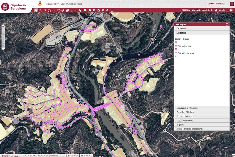 l'Ajuntament de Monistrol de Montserrat <a href="/AjuntamentMonis/">Ajuntament Monistrol</a> ja disposa de la xarxa d'enllumenat del seu municipi a la plataforma sitmun.diba.cat  aquesta eina millora la gestió municipal