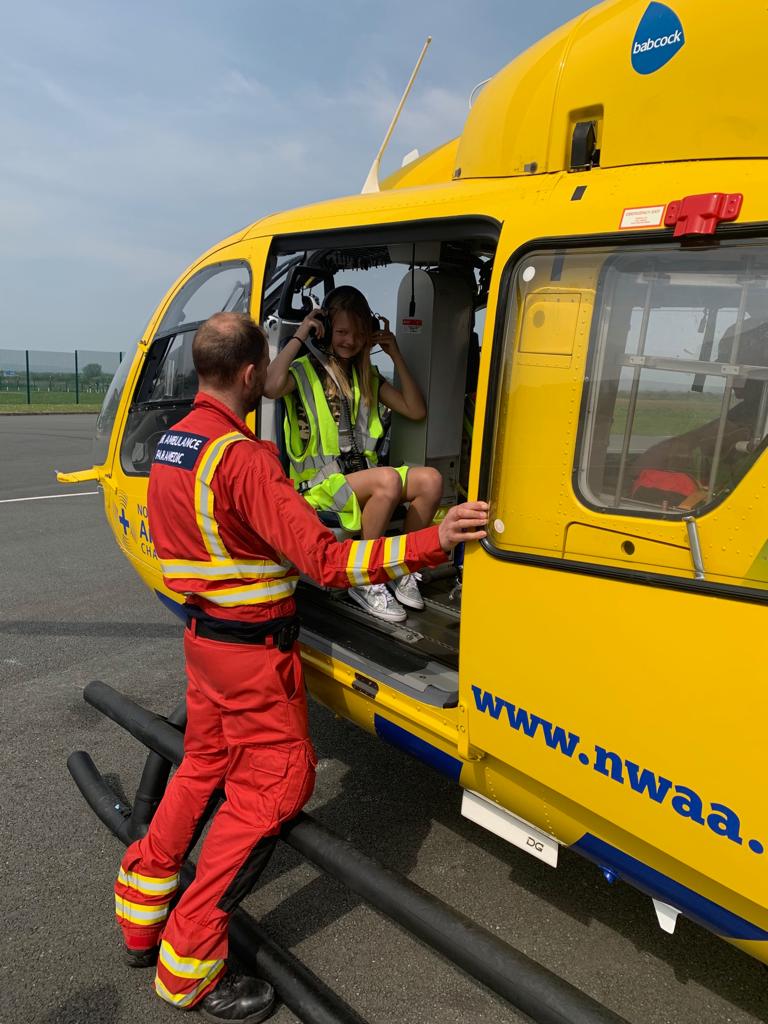 AmandaWFR82's tweet photo. Invited to #Helimed72 (Barton) ytd, treated to tour&training. Emma was chuffed & left speechless with β¬οΈdesire ππ career! A welldone for her cont to assisting us teach #CPR to approx 1800 in 2018 & being @inspireawardsuk u18 finalist. Huge Thanks @NWAirAmbulance @Colin34377077 https://t.co/oGcgR9Fd8C
