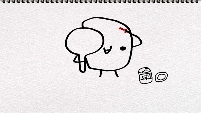 手鏡を見ながらおデコの火傷にお薬を塗るようかんです。 