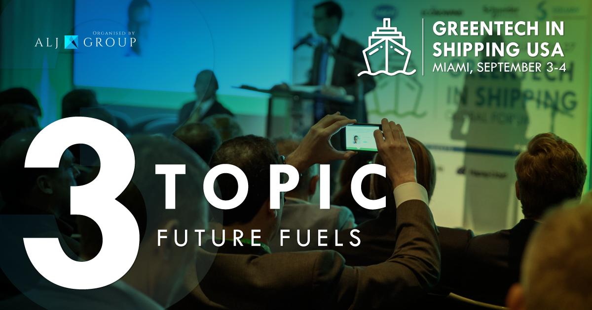 📌TOPIC 3 of GreenTech in Shipping USA Forum: Future Fuels! 
Subtopics:

💧 #CleanFuels
🚢 #Bunkering opportunities
🚧 The impact of #regulations
⛽ #FuelConsumption and Optimization
🍃 #LNG as fuel

Register: usgreentechshipping.com
#GreenTechUSA #GreenTechShipping #GreenFuels