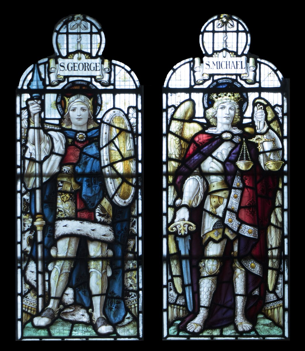 UpminsterParish's tweet photo. The window featuring #SaintGeorge and Saint Michael in the St George's Chapel. 

Listen to the history of the chapel on our SoundCloud channel:
https://t.co/pkU8dlZjzS https://t.co/MMAwdCZmIo