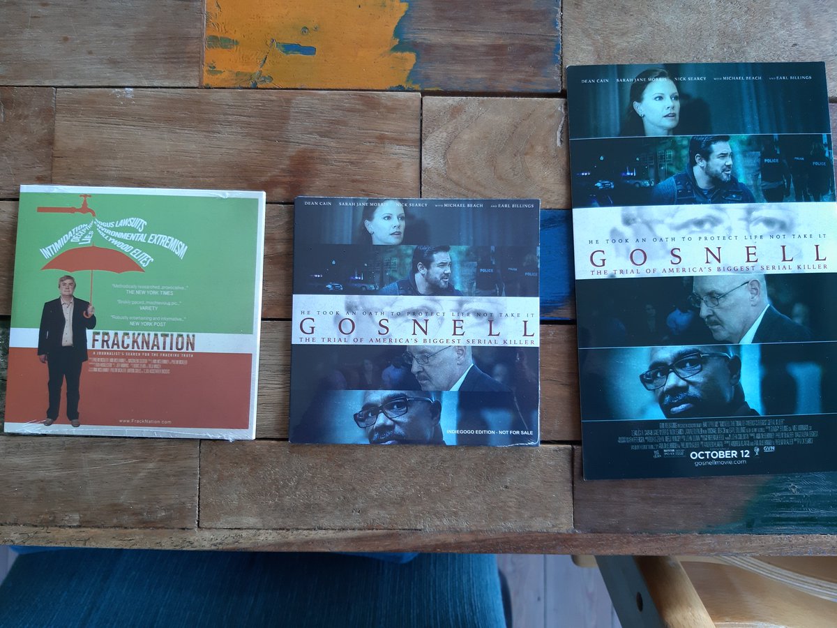 ockhams's tweet photo. I received a great package from @PhelimMcAleer and @annmcelhinney These 2 incredible journalist made a great movie about the most prolific serial killer ever in the US. Get yours now #gosnellmovie with Nice bonus included #fracknation https://t.co/MdeqlLCERL