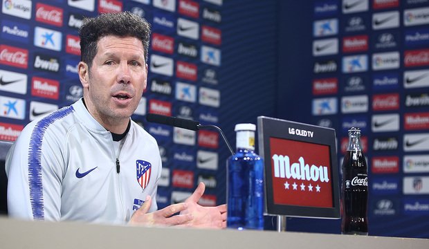 Simeone, este martes en sala de prensa (Foto: ATM).