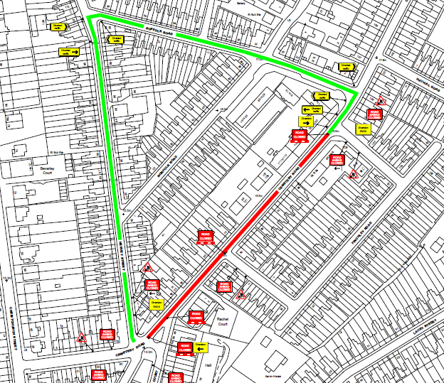 Suff_highways's tweet photo. Cemetery Road, #Ipswich will be closed on 29 April, from Samuel Court until Finchley Road for emergency repairs. The closure will be in place between 9am and 3.30pm, please follow the diversion. #SuffolkRepairs https://t.co/Ufis1JFmSM