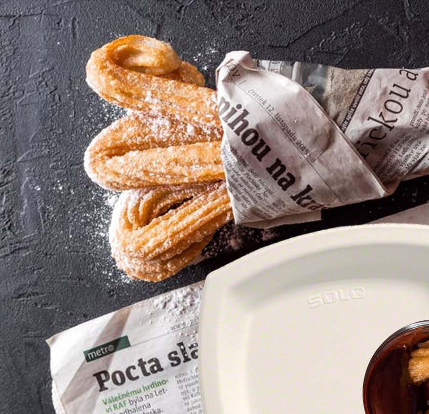allfloridapaper's tweet photo. Totally stylish and durable, our Bare® by Solo® Eco-Forward® Sugarcane Plates look as sweet as the sugarcane they are made from.  

Sorry, delicious churros 😍 not included .  

#food #instafood #dinner #food  #restaurateur #restaurant #grocer #supermarket   #dartcontainer https://t.co/K70j9n1mph