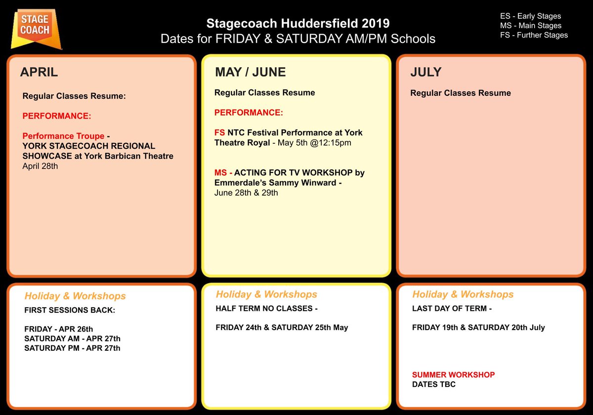 SUMMER TERM DATES