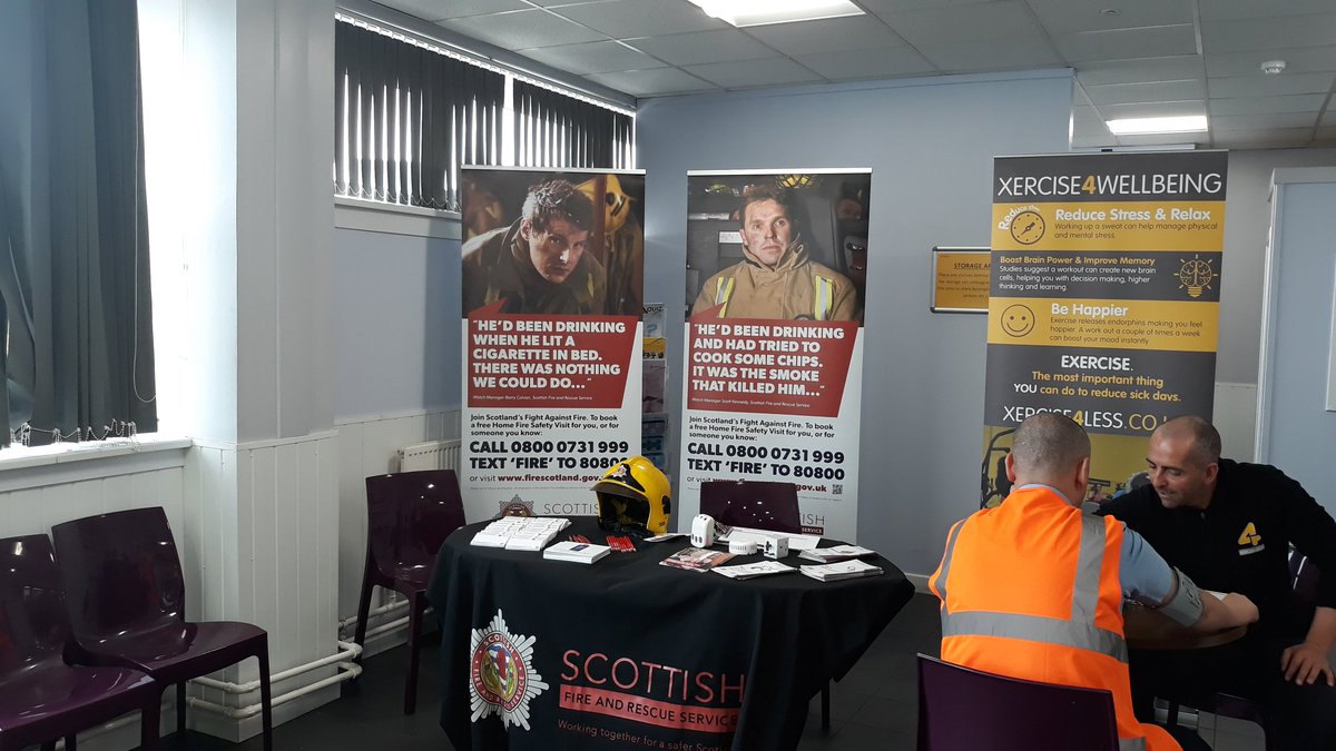 FireSafety_Lan's tweet image. Health and safety information day up at DHL Langlands today in full swing. Home Safety, Personal Safety and Health and Fitness advice available to all staff. #safercommunities #learningatwork
@EKRuthCambusPol @Lanarkshire_Pol @DavidRe49293339 @Scotfire_ek