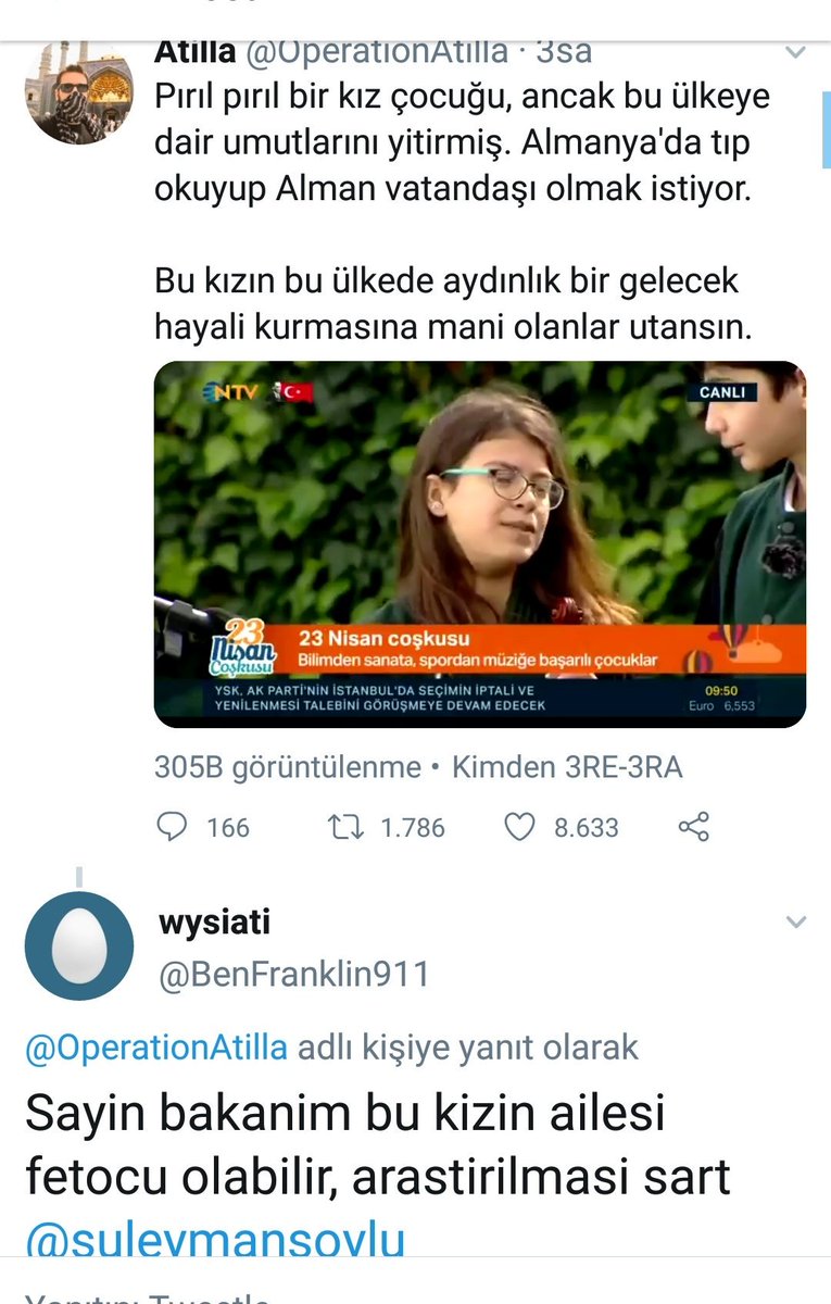 Çocuğun, Alman vatandaşı olma isteğinde ne kadar haklı olduğunu gösteren mention.  Oysa, çocuğun annesi ve babası vefat ettiği için Darüşşafaka'da okuyor.