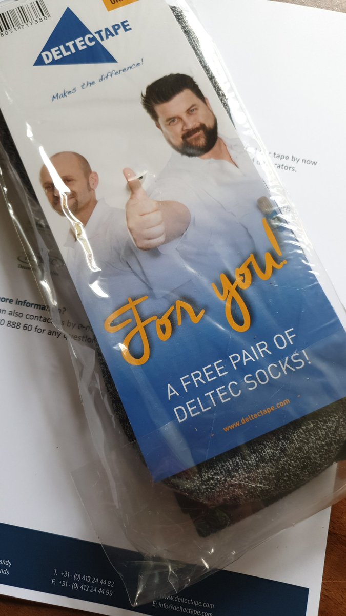 Thank you for the free socks <a href="/deltectape/">deltectape</a>, a very kind gesture 👍 I'm sure they'll be just as great as your tape 😉👌