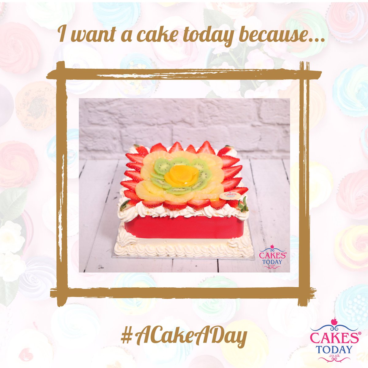 cakestodayco's tweet photo. Craving for some Fresh fruits, cream and cake in this beautiful weather in London?
Simply tell us why you want this cake today and we'll pick a lucky winner who'll receive a FREE cake. ππ #ACakeADay #London https://t.co/LCz6g9RUAx