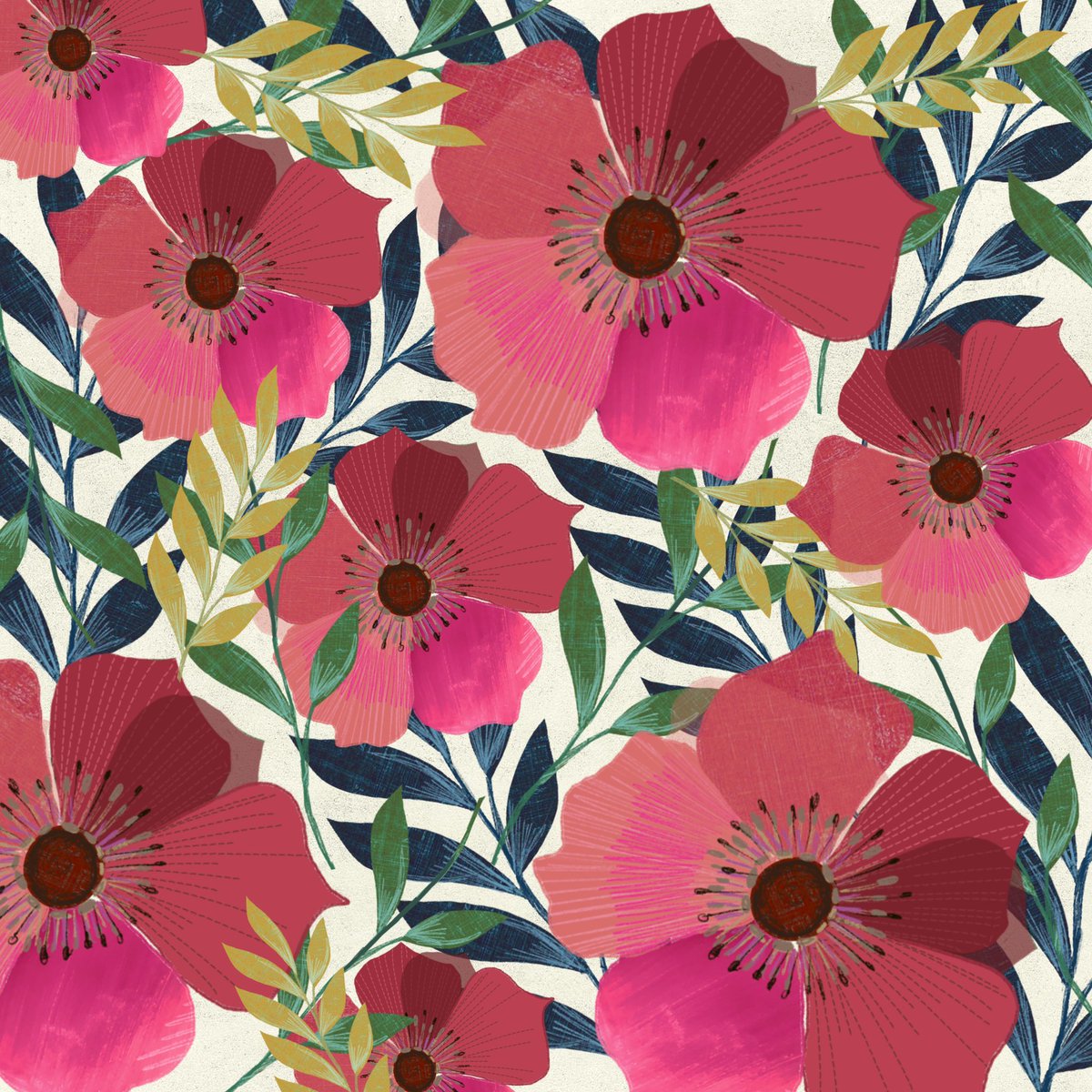 Hope everyone has had a lovely Easter !!! I’m taking part in the #100dayproject I’m in day 21! Follow along on Instagram!!! #birdsbutterfliesandblooms #createeveryday #surfacepattern #Illustrator