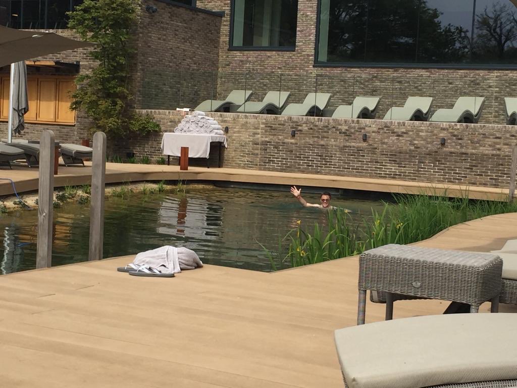FelceGuy's tweet image. #tinyarchitect thoroughly enjoying the swim pond. What a fantastic experience. @Foodhero @SouthLodgeHotel @connell_david @Sparcstudio