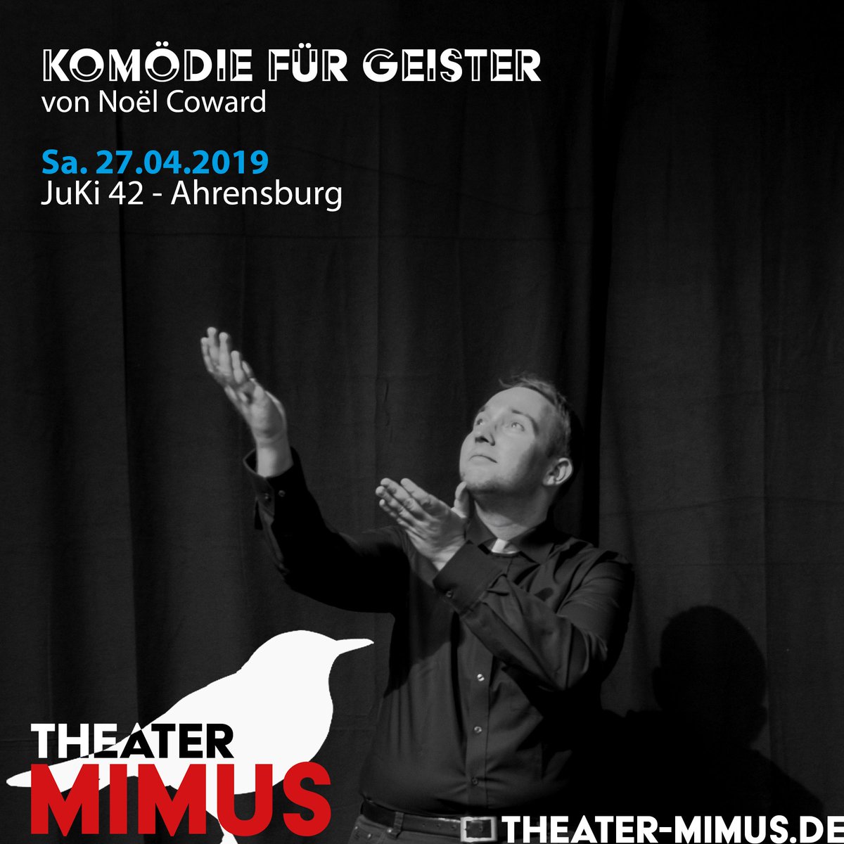 Über die Osterfeiertage war unser Vikar sehr beschäftigt. Nächsten Samstag steht er aber wieder mit uns auf der Bühne. Letzte Vorstellung „Komödie für Geister“. Vermutlich ohne göttlichen Beistand, aber sehr unterhaltsam. Alle Infos und Karten über unsere Internetseite.