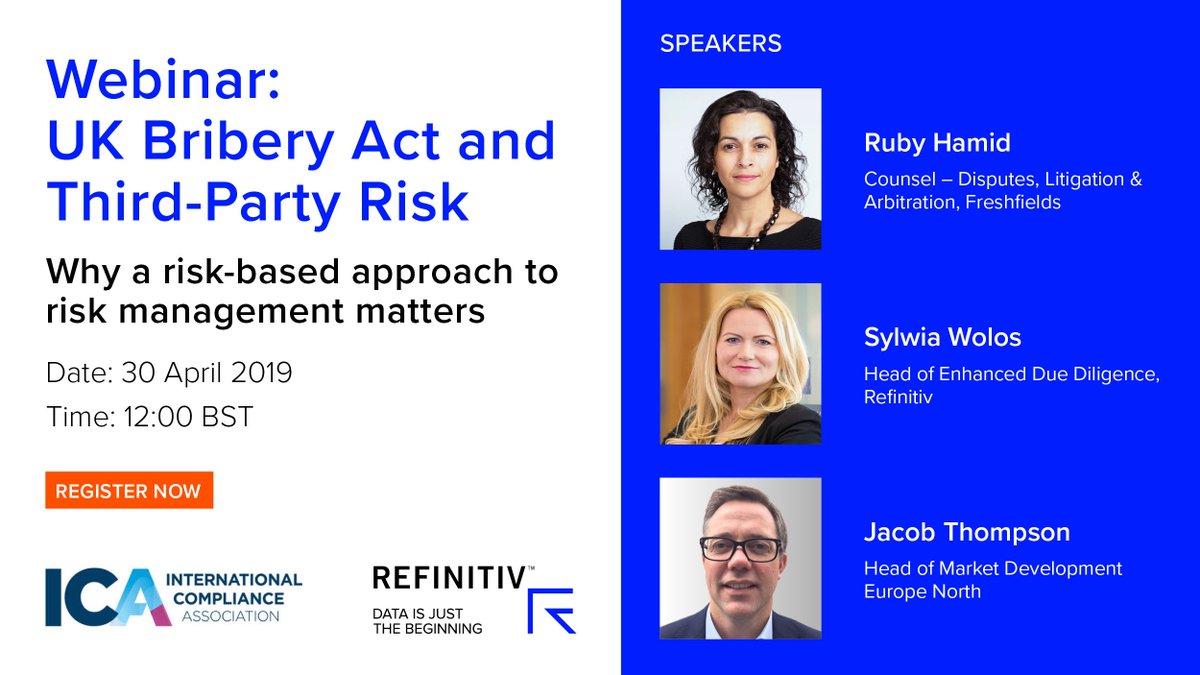 intcompassoc's tweet photo. As the #SeriousFraudOffice has recently dropped its investigations into #RollsRoyce and #GSK, what does this mean for #DeferredProsecutionAgreements? Join @Refinitiv webinar to find out the legal and practical perspective https://t.co/KABMspzC82 #bribery #corruption https://t.co/dBiqXnXrci