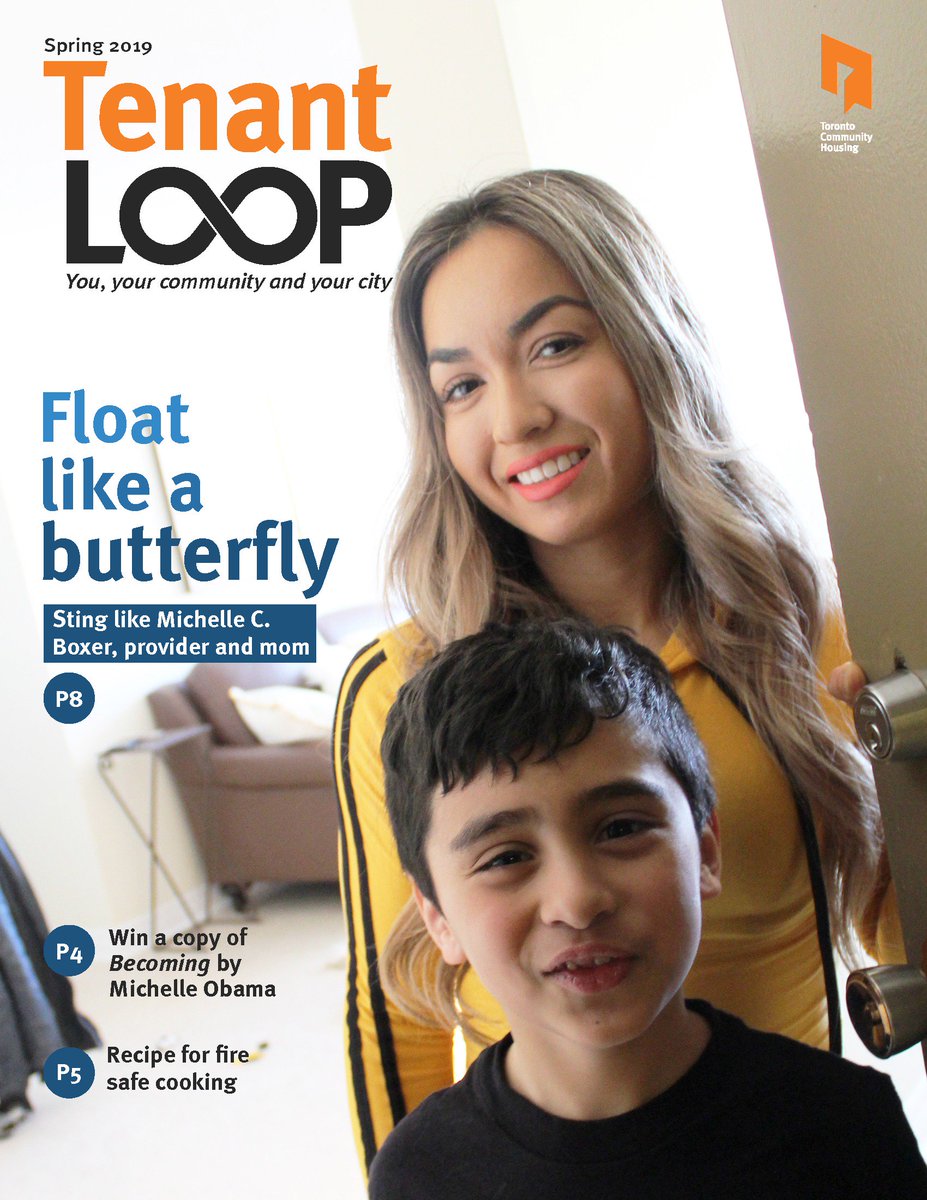 TOHousing's tweet photo. Float like a butterfly, sting like a bee! Meet Michelle, a boxer, mother and #BeBuildBrand alum who is using her passion for boxing to uplift women and inspire her son! Read her story in the Spring 2019 issue of #TenantLOOP: https://t.co/cqHM9b0YeZ https://t.co/XGTuYGNZjT