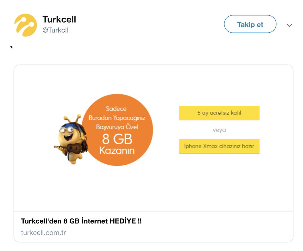 NetKorumaAlarm's tweet photo. Android telefonlarından data ve bilgi sızdırılmasını sağlayan zararlı yazılım uygulamasının cihazlara kurulması için yönlendirme yapılan sahte @Turkcell Twitter reklamına dikkat! http://www-turkcell(.)com/ https://t.co/fYFs9kmPMM