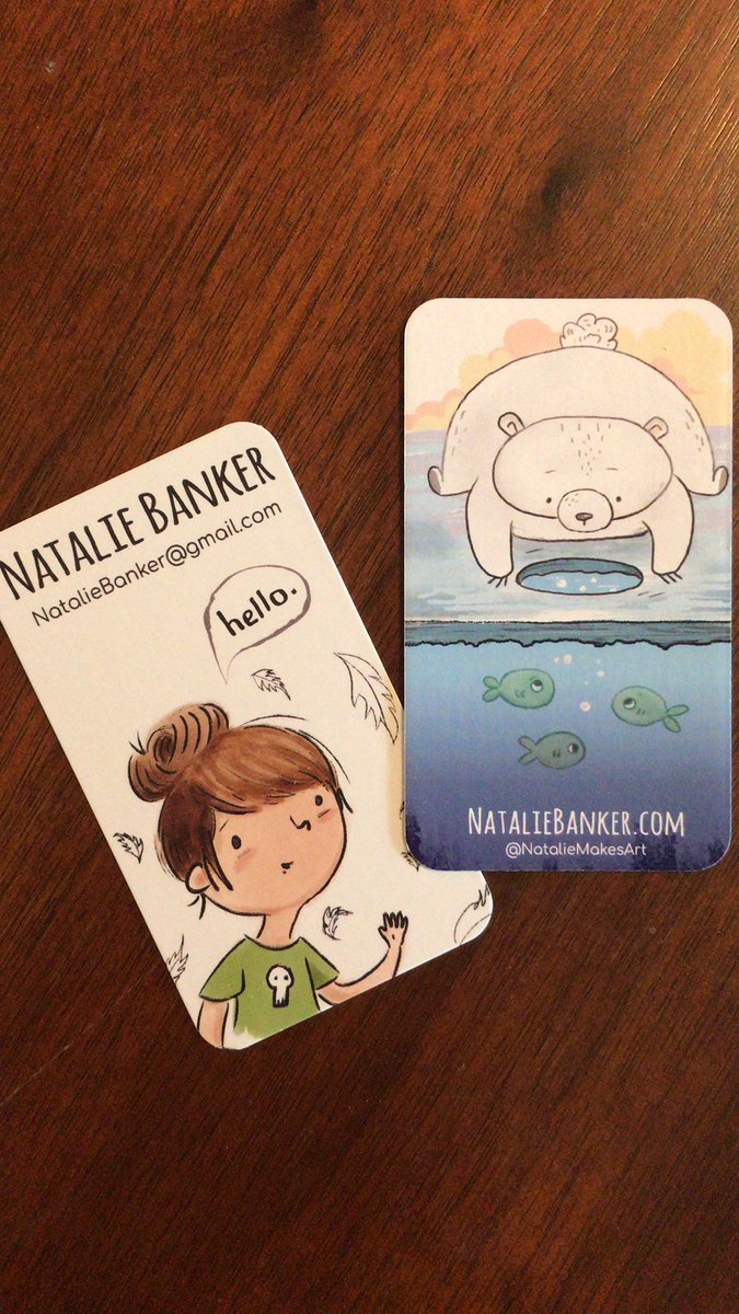 NatalieMakesArt's tweet image. New business cards are in 🙌💕#kidlitart #conferenceprep #nescbwi