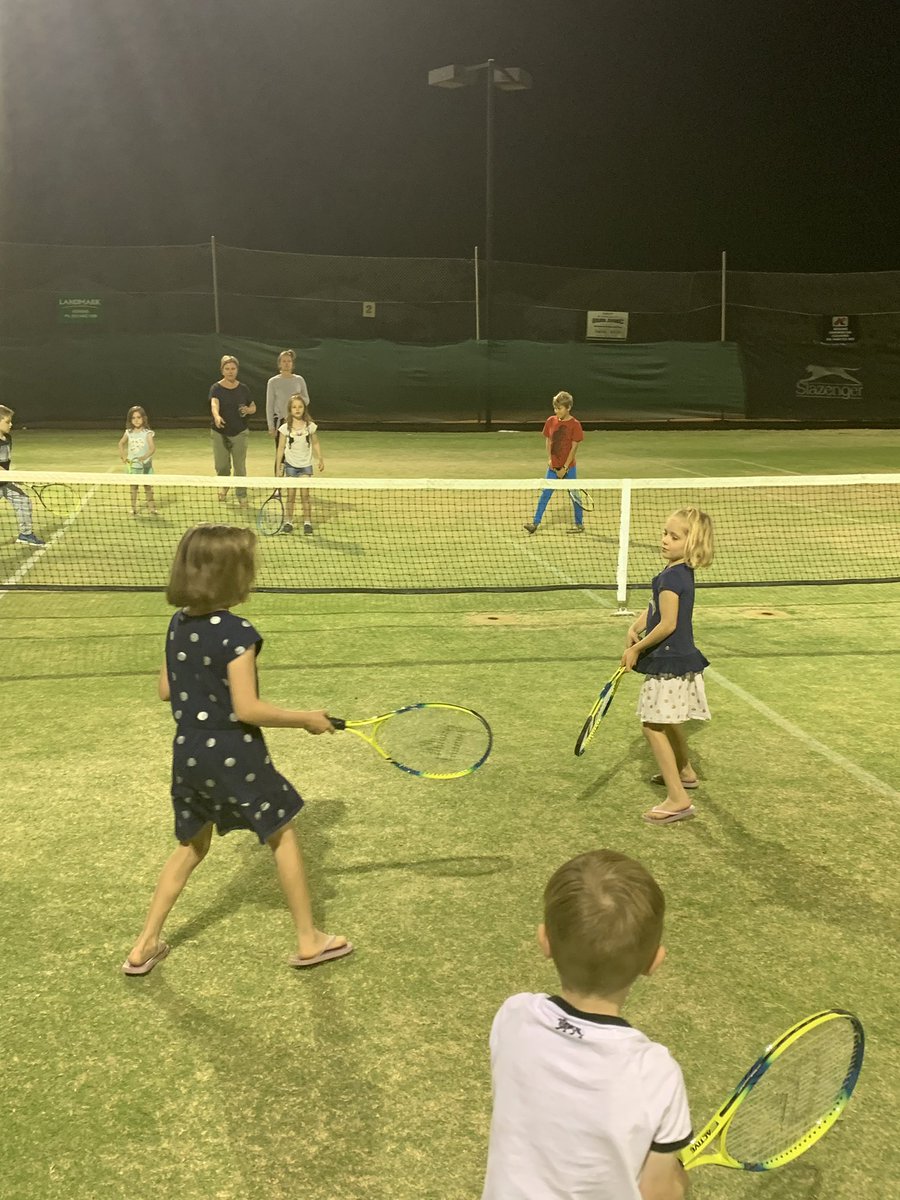 charlesdavis75's tweet photo. And the little #CharliesAngels didn’t mind playing under lights on the grass courts. Centre stage at the #KerangOpen https://t.co/Zz6DfwQ2Wj