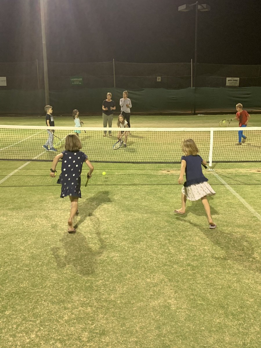 charlesdavis75's tweet photo. And the little #CharliesAngels didn’t mind playing under lights on the grass courts. Centre stage at the #KerangOpen https://t.co/Zz6DfwQ2Wj
