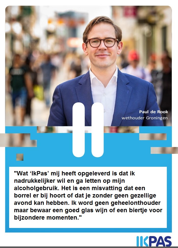 Wethouder Paul de Rook deed mee aan #ikpas en hield het zelfs tijdens een weekend met vrienden vol! <a href="/ikpasnl/">IkPas</a>