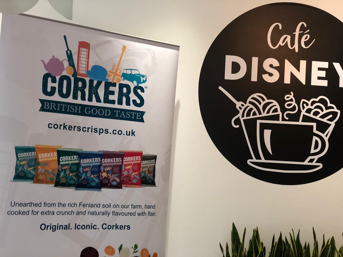 We're excited to be hosting a tasting today with <a href="/dabello74/">danny abello</a> <a href="/cateringbm/">BM caterers</a> at <a href="/Disney_UK/">Disney UK</a> HQ cafe today - come say hi and try our famously crunchy Corkers Crisps! #BritishGoodTaste