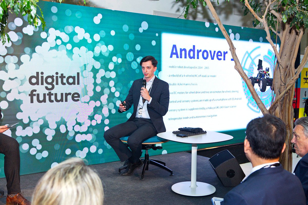 RoboTechVision's tweet photo. ROBOTECH VISION AMONG THE BEST PROJECTS IN SLOVAKIA 👍 
We accepted an invitation to the #OECD conference. Our team together with Androver II have been ranked among the best innovative projects in #Slovakia. Our work was presented by our new colleague @matej_space . #robotics https://t.co/igfho5kys9