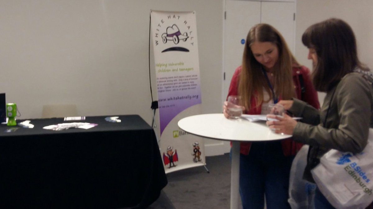 Thanks to #BSidesEdin and our sponsor XM Cyber we are in Edinburgh today talking about this year's science fiction themed rally for <a href="/barnardos/">Barnardo’s</a> - will you join our adventure? Come and find out more from Martin and Richard, we're just opposite the lock picking village! <a href="/BSidesScot/">BSides Scotland</a>