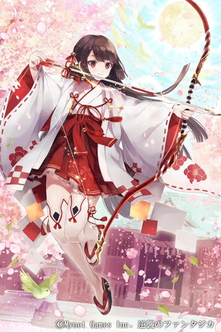 【逆襲のファンタジカ】にて「天水の花露ハイドレジア」「聖誕祭の煌月リオラス」「破魔の鳴弦 梓弓」を描かせていただきました。
有難うございました! 