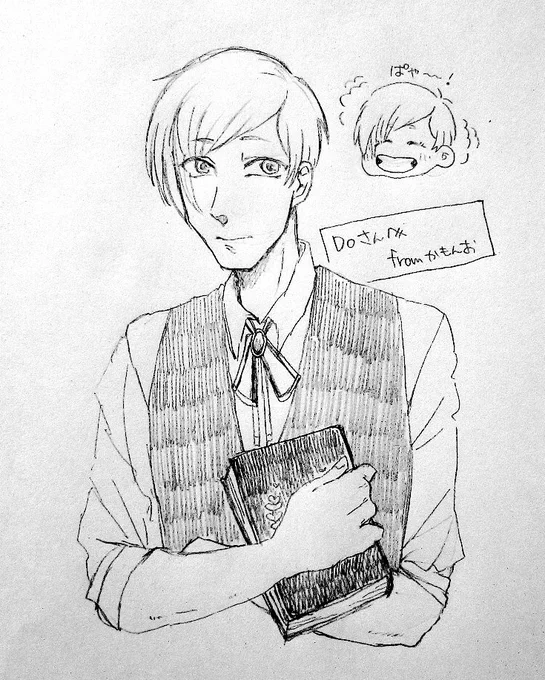 @caesar_asch 
Doさんのemさんデザお借りしました…!アナログですみません…?瞳は自分じゃ描かないので誰おまですが、描いてて楽しかったです!✨ 