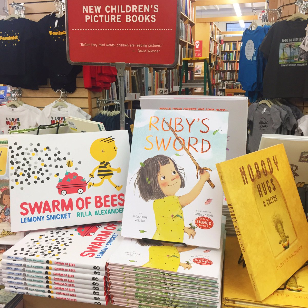 j_veissid's tweet photo. Signed copies of #RubysSword are now available at the one and only @strandbookstore! So honored to share a table with you @lemonysnicket @DanielHandler @ByRilla @Cartergoodrich2!! https://t.co/dVL0NiJjqh