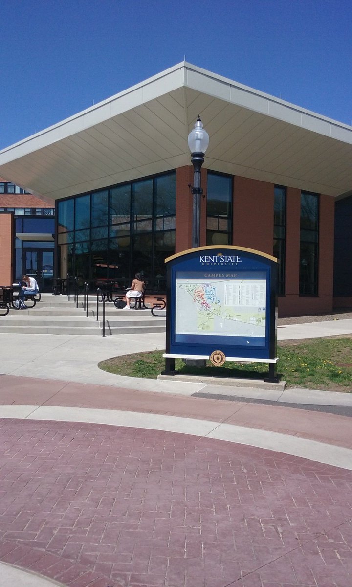 PaulBillig's tweet photo. This is the renovated CUE (next to the MACC) on campus. It is a certified LEED Gold building; a national standard set to measure positive environmental impact of building design. Large windows reduce the need for artificial light and improve health of staff. #KSU_ConservationSp19 https://t.co/dhIou6v1xp