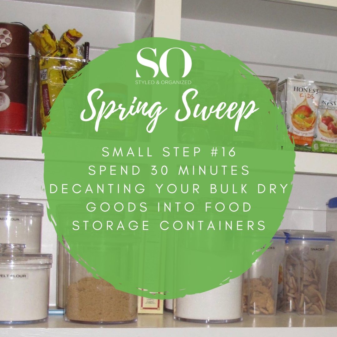 StyledOrganized's tweet image. Don’t miss today’s new blog post, “Does Your Pantry Please You?”.  It includes this small step, along with a list of other tips to whip your pantry into tip top shape!

#SOSpringSweep #foodstorage #newontheblog