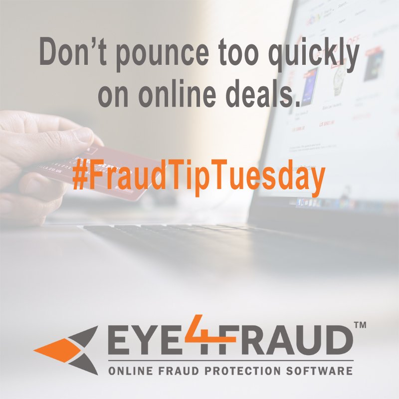 Eye4Fraud's tweet photo. If a deal seems too good to be true, it probably is. #FraudTipTuesday https://t.co/qeH73fVe6r