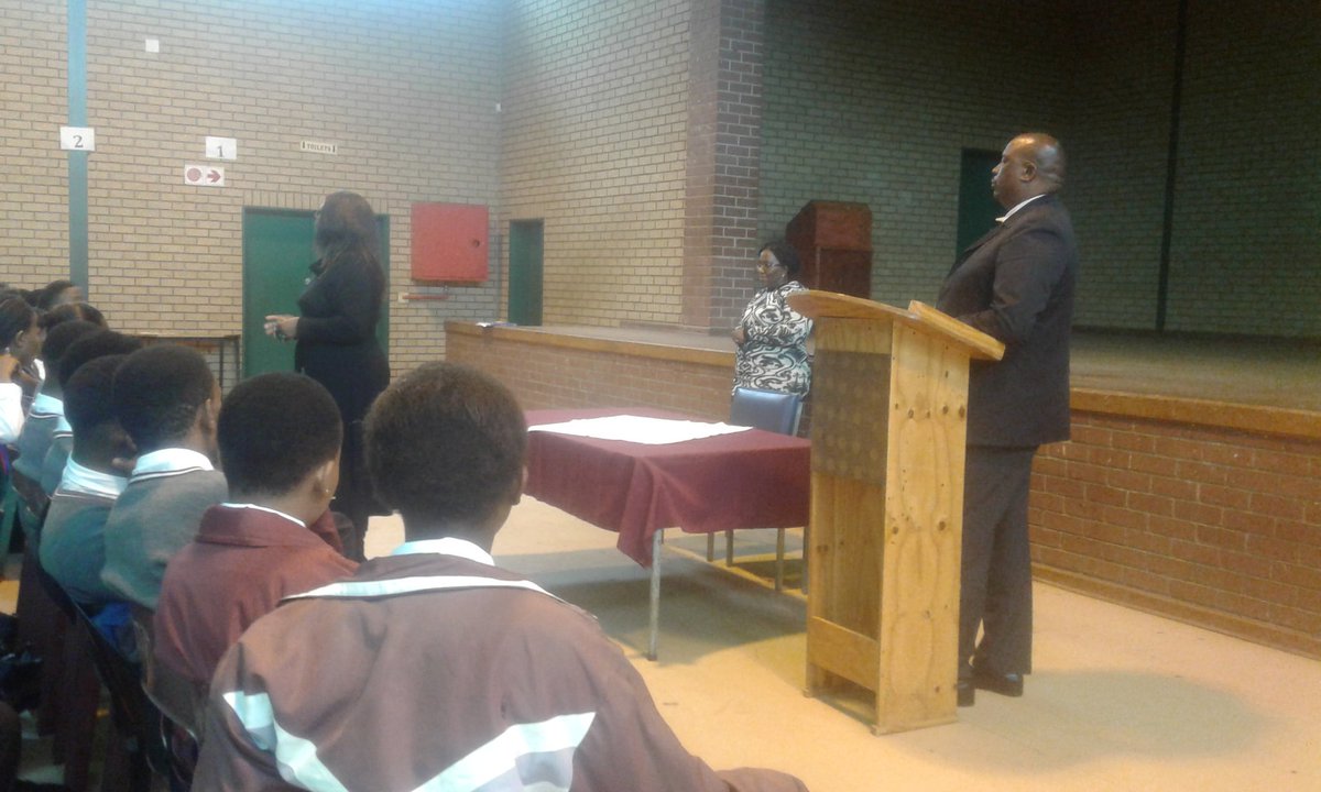 BafokengHS's tweet photo. A representative from Wits University to inform our grade 12 matriculants of what is xpected of them in 2020 if they choose Wits as their choice university https://t.co/Z4HTPGSslZ