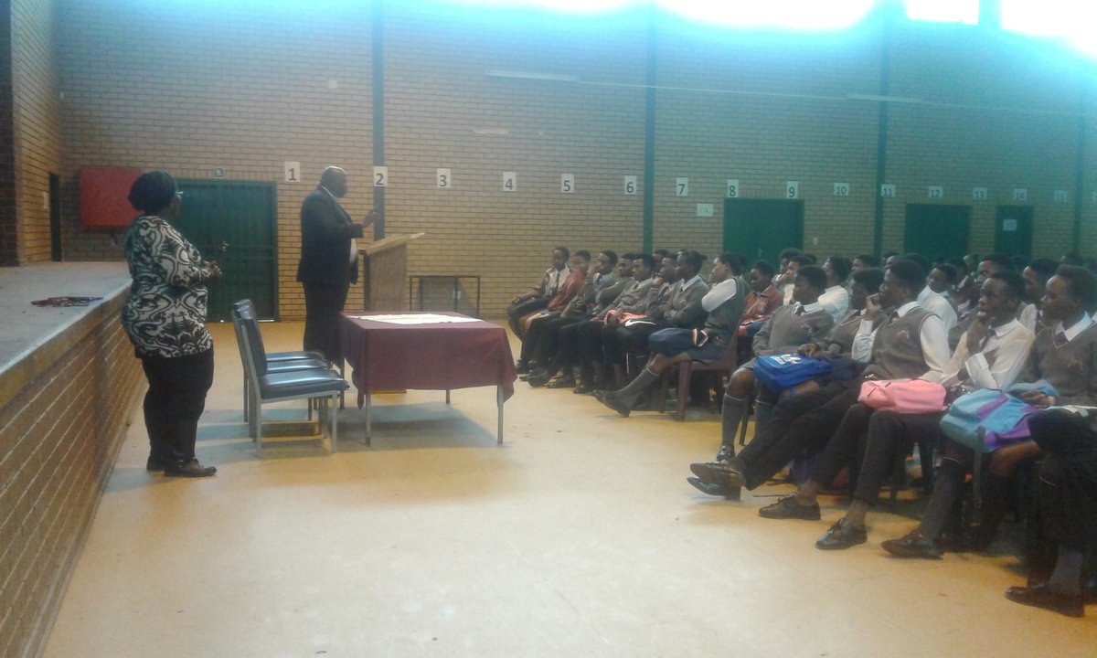 BafokengHS's tweet photo. A representative from Wits University to inform our grade 12 matriculants of what is xpected of them in 2020 if they choose Wits as their choice university https://t.co/Z4HTPGSslZ