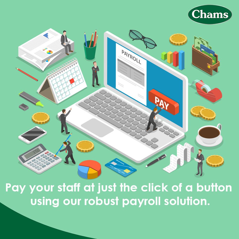 ChamsHoldCo's tweet photo. #Payday is just a couple of days away. The #Chams Payroll Solution; A complete financial solution for managing and engaging your diverse workforce.
#ChamsPlc
#PayrollSolution
#effectiveSolution 
#techtuesday https://t.co/YaHFL8kPV6